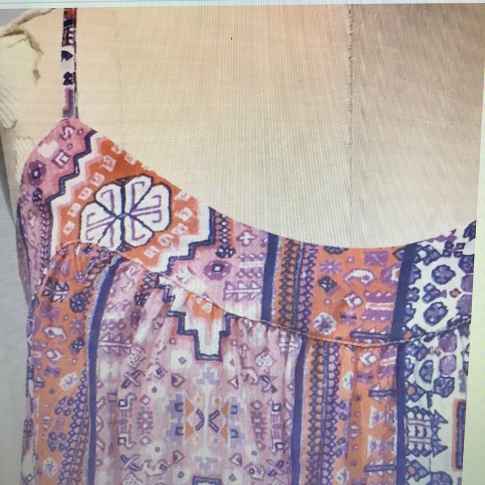 Lucky Brand Tent Dress Pink Tapestry